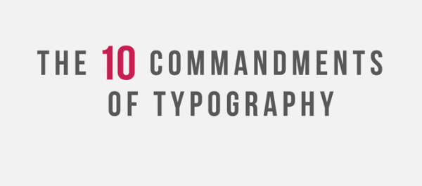 Infographic the 10 commandments of typography