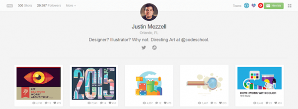 Designers To Follow On Dribbble Justin Mezzell