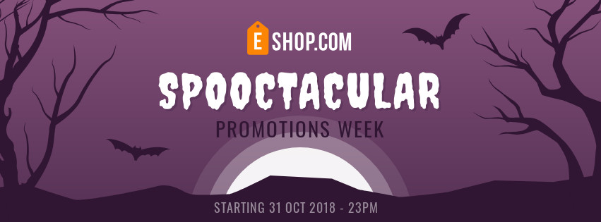 ghost Halloween banner template for Facebook page