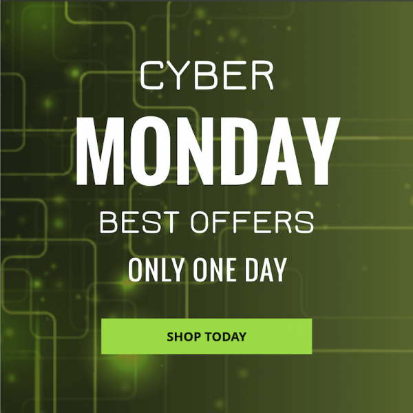 Cyber Monday Green Banner Ad Template