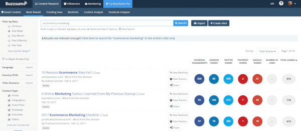 Buzzsumo capture