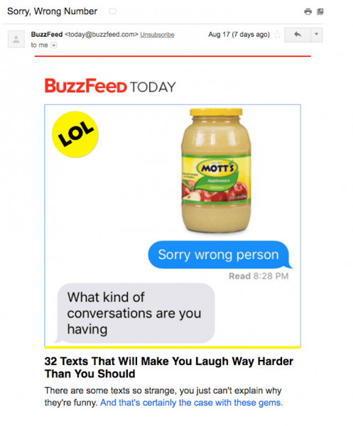 buzzfeed email example