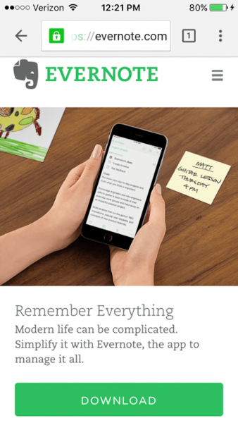 Evernote mobile