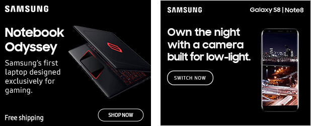 Samsung banner ideas