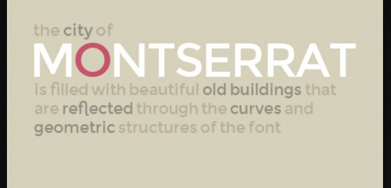 Montserrat banner font