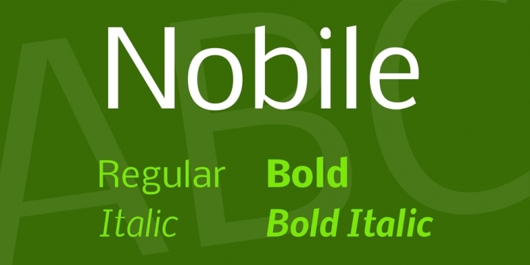 Nobile banner font