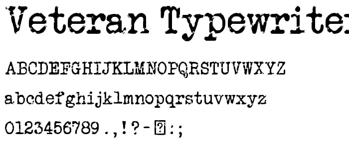 Veteran Typewriter display font