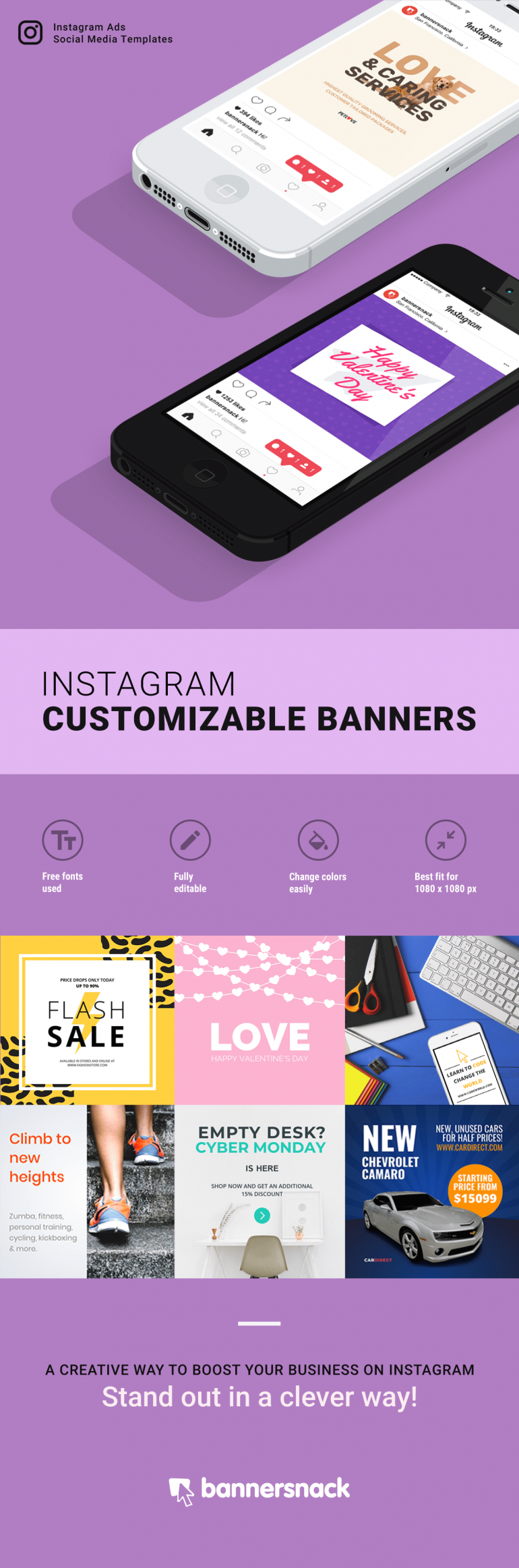 Free Instagram Banner Ad Templates Customize Them Online