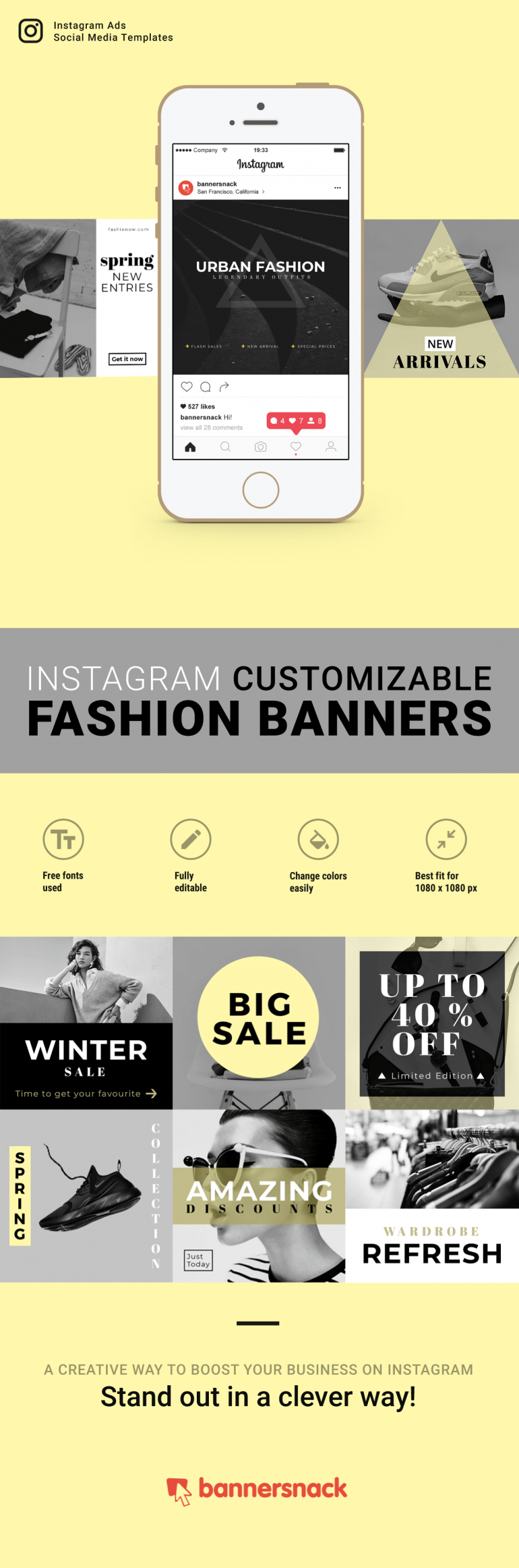 Instagram Fashion Banner Inspiration For Ads And Stories