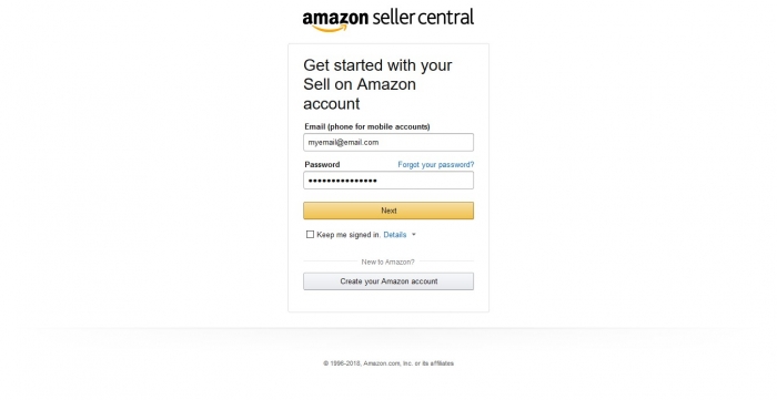 create account Amazon