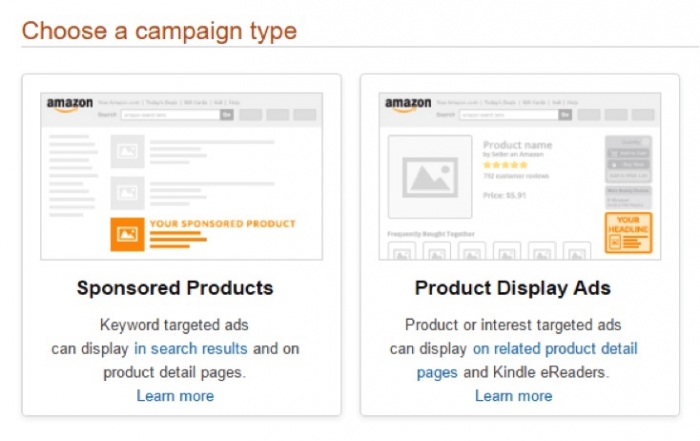 campaign type amazon advertising