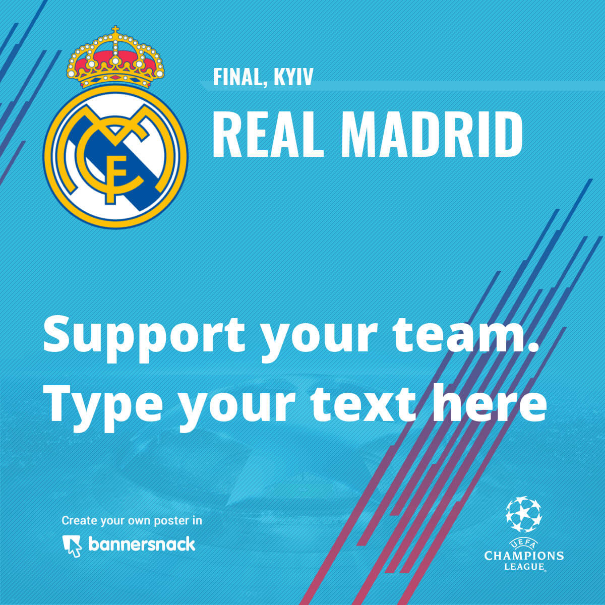 make a poster to support real madrid