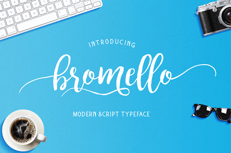 Bromello hand lettering playful font